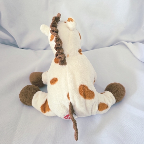 TY Pluffies Horse Cream Brown Spotted Plush Bean Toy Painted Pony 9 Inch 2005 - Picture 5 of 8